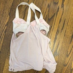 Lululemon Pink and Cream Tank Top
